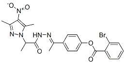 1H-Pyrazole-1-aceticacid,alpha,3,5-trimethyl-4-nitro-,[1-[4-[(2-bromobenzoyl)oxy]phenyl]ethylidene]hydrazide(9CI) 结构式