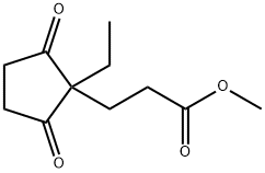 Cyclopentanepropanoic acid, 1-ethyl-2,5-dioxo-, methyl ester (9CI) 结构式