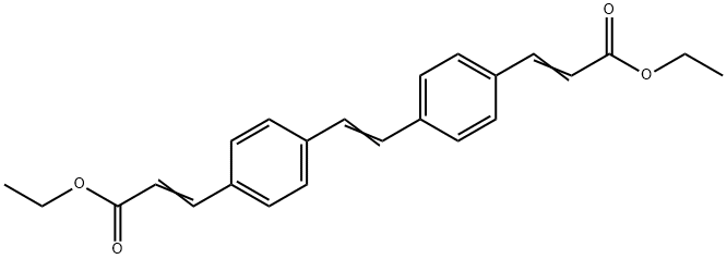 3,3'-(1,2-亚乙烯-二-4,1-亚苯基)二丙烯酸二乙酯 结构式