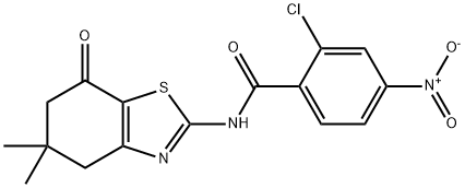 Benzamide, 2-chloro-4-nitro-N-(4,5,6,7-tetrahydro-5,5-dimethyl-7-oxo-2-benzothiazolyl)- (9CI) 结构式