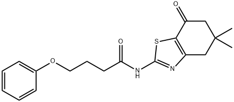 Butanamide, 4-phenoxy-N-(4,5,6,7-tetrahydro-5,5-dimethyl-7-oxo-2-benzothiazolyl)- (9CI) 结构式