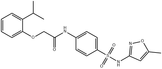 Acetamide, 2-[2-(1-methylethyl)phenoxy]-N-[4-[[(5-methyl-3-isoxazolyl)amino]sulfonyl]phenyl]- (9CI) 结构式