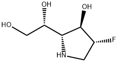 1,2-Ethanediol,1-[(2R,3R,4R)-4-fluoro-3-hydroxy-2-pyrrolidinyl]-,(1R)-(9CI) 结构式