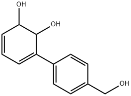 3,5-Cyclohexadiene-1,2-diol, 3-[4-(hydroxymethyl)phenyl]- (9CI) 结构式