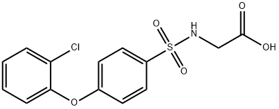 N-[4-(2-氯苯氧基)苯基磺酰基]甘氨酸 结构式