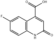 6-FLUORO-2-HYDROXYQUINOLINE-4-CARBOXYLIC ACID 结构式