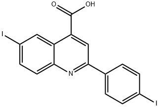 6-Iodo-2-(4-iodophenyl)-4-quinolinecarboxylic acid 结构式