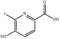 5-羟基-6-碘-2-吡啶羧酸 结构式