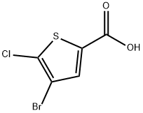 4-溴-5-氯噻吩-2-羧酸 结构式