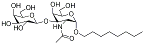 N-Octyl 2-Acetamido-2-deoxy-3-O-(β-D-galactopyranosyl)-α-
D-glucopyranoside 结构式