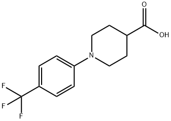 1-(4-三氟甲基苯基)哌啶-4-羧酸 结构式