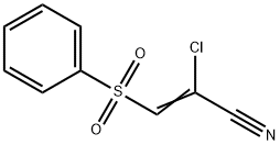 2-氯-3-(苯磺酰)-2-丙烯腈 结构式
