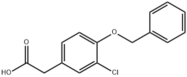 [3-chloro-4-(phenylmethoxy)phenyl]acetic acid  结构式
