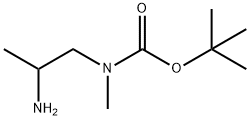 N-(2-氨基丙基)-N-甲基氨基甲酸叔丁酯 结构式
