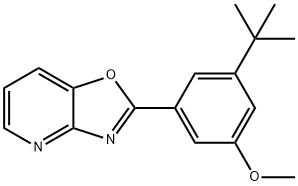 2-(3-(1,1-dimethylethyl))-5-methoxyphenyloxazolo(4,5-b)pyridine 结构式