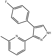 2-[4-(4-FLUOROPHENYL)-1H-PYRAZOL-3-YL]-6-METHYL PYRIDINE 结构式