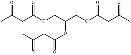 Tri(acetoacetic acid)1,2,3-propanetriyl ester 结构式
