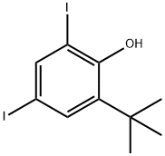 2-叔丁基-4,6-二碘苯酚 结构式