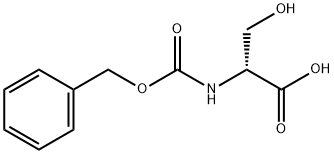 N-苄氧羰基-D-丝氨酸 结构式