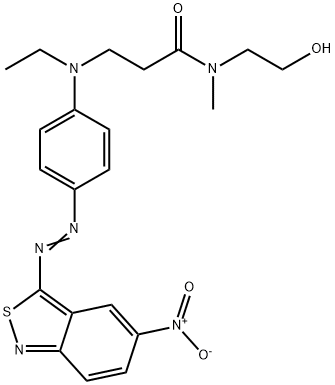 3-[乙基[4-[(5-硝基-2,1-苯并异噻唑-3-基)偶氮]苯基]氨基]-N-(羟乙基)-N-甲基丙酰胺 结构式