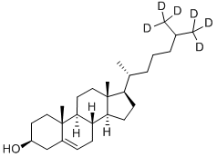 胆固醇-26,26,26,27,27,27-D6 结构式