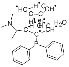 (+/-)-N,N-二甲基-1-(2-二苯基膦)二茂铁乙胺单水合物 结构式