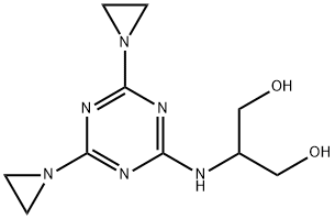 2-[[4,6-Bis(1-aziridinyl)-1,3,5-triazin-2-yl]amino]-1,3-propanediol 结构式