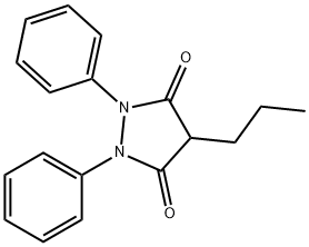 1,2-Diphenyl-4-propyl-3,5-pyrazolidinedione 结构式