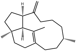 (1R,3aR,8S,12aR)-1,2,3,3a,4,5,6,7,8,9,10,12a-Dodecahydro-1,8,12-trimethyl-4-methylene-1,11-ethanocyclopentacycloundecene 结构式