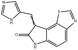 8-(1H-IMIDAZOL-4-YLMETHYLENE)-6,8-DIHYDRO-THIAZOLO[5,4-E]INDOL-7-ONE 结构式