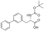 BOC-(S)-2-氨基-3-联苯-3-基-丙酸 结构式