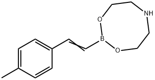 4-甲基-苯乙烯基硼酸二乙醇胺酯 结构式