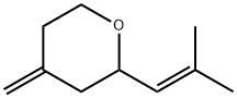 tetrahydro-4-methylene-2-(2-methyl-1-propenyl)-2H-pyran 结构式