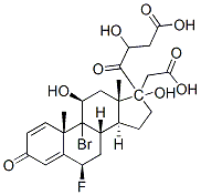 9-bromo-6beta-fluoro-11beta,17,21-trihydroxypregna-1,4-diene-3,20-dione 17,21-di(acetate) 结构式