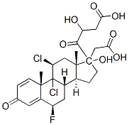 9,11beta-dichloro-6beta-fluoro-17,21-dihydroxypregna-1,4-diene-3,20-dione 17,21-di(acetate) 结构式