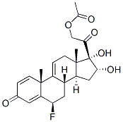 6beta-fluoro-16alpha,17,21-trihydroxypregna-1,4,9(11)-triene-3,20-dione 21-acetate  结构式