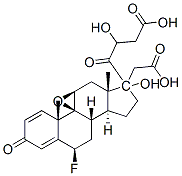 9beta,11beta-epoxy-6beta-fluoro-17,21-dihydroxypregna-1,4-diene-3,20-dione 17,21-di(acetate) 结构式