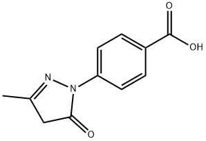 1-(4-羧基苯基)-3-甲基-5-吡唑酮 结构式