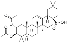 (2α,3β)- 2,3-Bis(acetyloxy)-olean- 12-en-28-oic acid 结构式