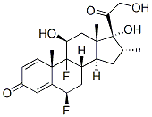 6beta,9-difluoro-11beta,17,21-trihydroxy-16alpha-methylpregna-1,4-diene-3,20-dione 结构式