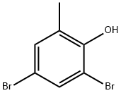 2,4-二溴-6-甲基苯酚 结构式