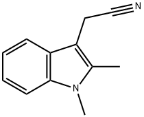 (1,2-DIMETHYL-1H-INDOL-3-YL)-ACETONITRILE 结构式