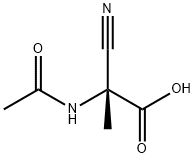 Alanine, N-acetyl-2-cyano- (9CI) 结构式