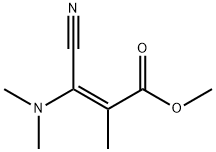 2-Propenoicacid,3-cyano-3-(dimethylamino)-2-methyl-,methylester,(2E)- 结构式