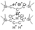 双[1,3-双(三甲基硅基)环戊二烯]二氯化锆 结构式
