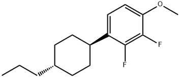 反式-2,3-二氟-1-甲氧基-4-(4-丙基-环己基)-苯 结构式