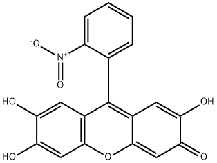 2,6,7-Trihydroxy-9-(2-nitrophenyl)-3H-xanthen-3-one 结构式