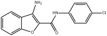 3-AMINO-N-(4-CHLOROPHENYL)-1-BENZOFURAN-2-CARBOXAMIDE 结构式
