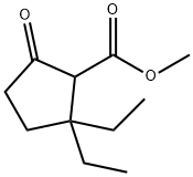 Cyclopentanecarboxylic acid, 2,2-diethyl-5-oxo-, methyl ester (9CI) 结构式