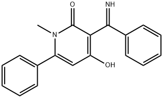 4-羟基-3-(Α-亚氨基苄基)-1-甲基-6-苯基吡啶-2(1H)-酮 结构式